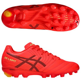【8/10までポイント10倍】ジュニア DSライト JR GS　フラッシュレッド×ブラック　【asics|アシックス】サッカージュニアスパイク1104a054-600