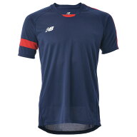 【9/30 ポイント5倍】半袖ゲームシャツ　ネイビー×レッド　【NewBalance|ニューバランス】サッカーフッ…