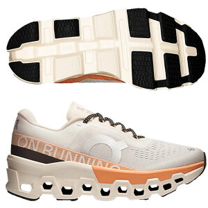 【クーポン対象】レディース Cloudmonster 2 クラウドモンスター 2 オン ランニング アイボリー×タンジェリン 【On|オン】ランニングシューズ3we10113202-ivotan