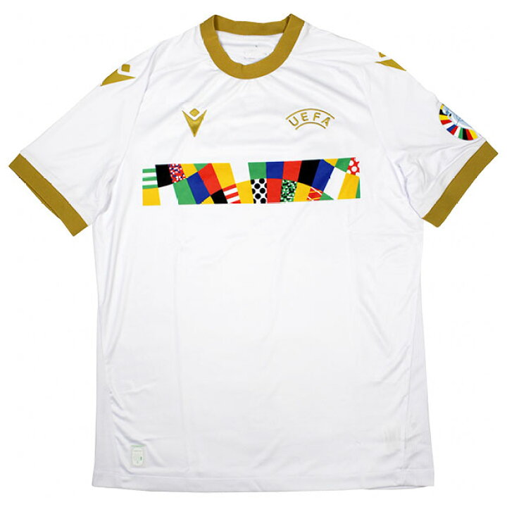 楽天市場】24 UEFA EURO レフリー 半袖ウォームアップシャツ 【macron 