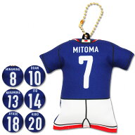 サッカー日本代表 プレーヤーズユニフォーム型クッションキーホルダー 2026　サッカー日本代表アクセサリ…