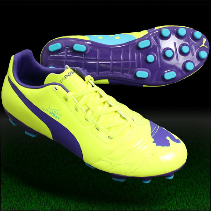 楽天市場 エヴォパワー 4 Hg フローイエロー プリズムバイオレット Puma プーマ サッカースパイク 04 Kemari87楽天市場店