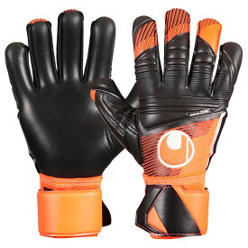 【11/10までポイント10倍】スーパーレジスト ハーフネガティブ　フローオレンジ×ホワイト　【Uhlsport|ウールシュポルト】サッカーフットサルゴールキーパーグローブ1011316-01
