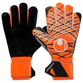 【10/1 ポイント5倍】ソフトレジスト+　フローオレンジ×ホワイト　【Uhlsport|ウールシュポルト】サッカーフットサルゴールキーパーグローブ1011344-01