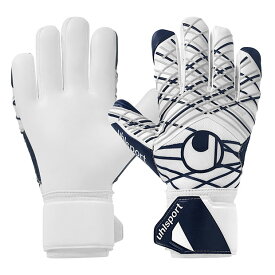 【10/1 ポイント5倍】スーパーソフト ハーフネガティブ　ホワイト×ネイビー　【Uhlsport|ウールシュポルト】サッカーフットサルゴールキーパーグローブ1011367-01