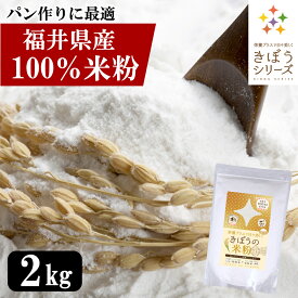 国産 米粉 2kg 減農薬栽培米使用 パン 麺 パスタ クッキー うどん 福井県産 短粒種と長粒種のブレンドミックス 吸水量低い 超微粉 無添加 米粉パン グルテンフリー 業務用 大容量 きぼうの米粉【こめ粉 パン用 お菓子 料理 パンケーキ ホットケーキミックス スイーツ】