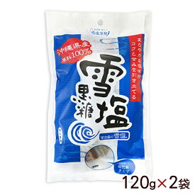 雪塩黒糖 120g×2袋　/個包装 塩 黒糖 沖縄お土産【MB】