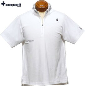 ルコックゴルフ ハーフジップ半袖ポロシャツ QGMXJA15 M/L/LL