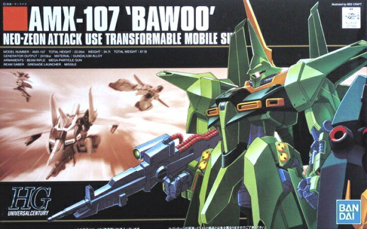 楽天市場 Hguc 1 144 031 Amx 107 バウ 量産型 機動戦士ガンダムzz 再販 新品 ガンプラ プラモデル 宅配便のみ ゲーム ホビー ケンビル Kenbill