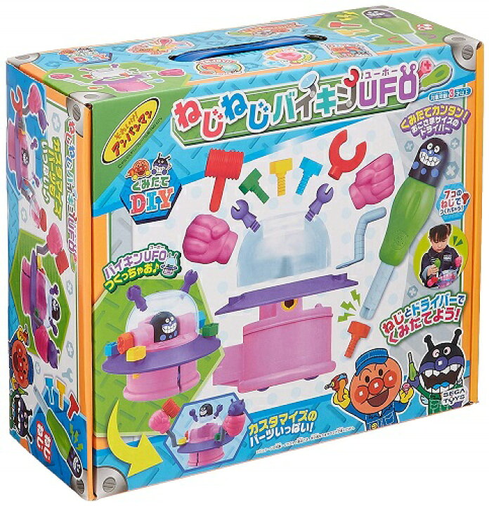 楽天市場】アンパンマン くみたてDIY ねじねじバイキンUFO【新品 