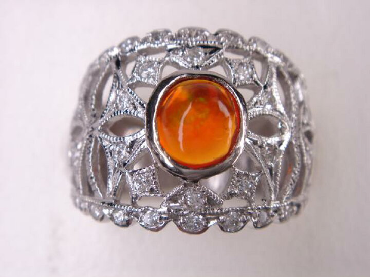 楽天市場】0.37ct PT プラチナ メキシコオパールリング : KenBrand
