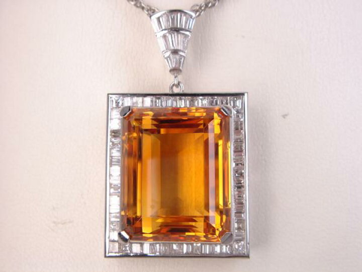 楽天市場】31.5ct PT☆プラチナ☆手作り☆天然シトリントパーズ  
