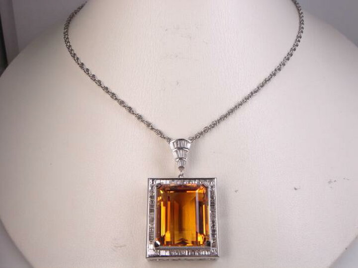 楽天市場】31.5ct PT☆プラチナ☆手作り☆天然シトリントパーズ  