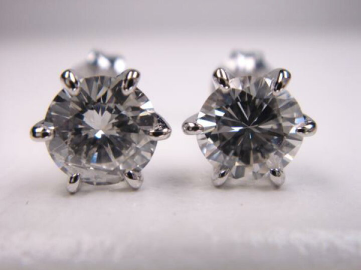 楽天市場】0.72ct☆スタットピアス☆PT900 ダイヤモンド プラチナ  