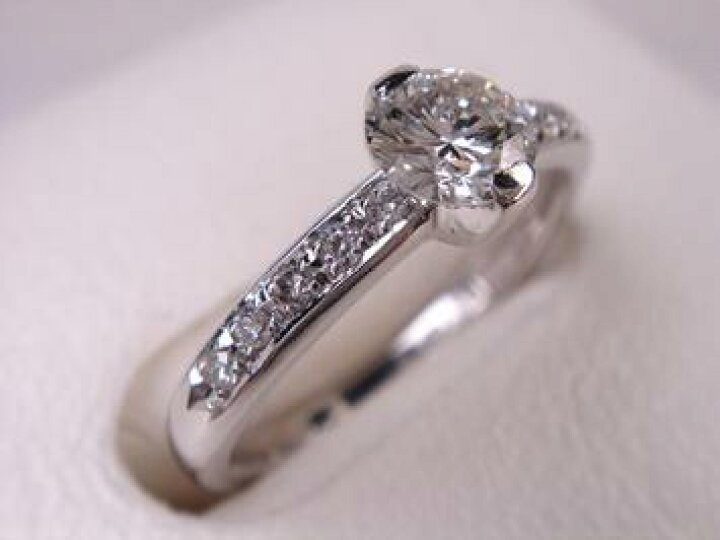 楽天市場】0.373ct 鑑定書付 婚約☆Ptエンゲージリング☆婚約指輪  