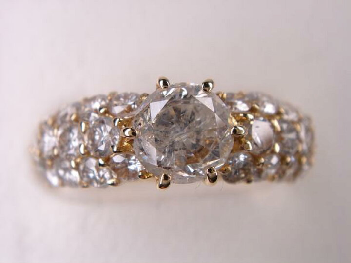 楽天市場】0.67ct☆K18パヴェダイヤリング☆中石 0.67ct : KenBrand 