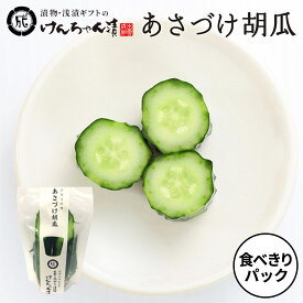 漬物 高級 おしゃれ 浅漬 【食べきりパック あさづけ胡瓜】 きゅうり お取り寄せ 小分け ご飯のお供 パック 漬け物 つけもの 国産 手作り 野菜漬物 出雲の手づくり漬物けんちゃん漬