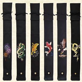 楽天市場】剣道 鍔 革鍔 つば ツバ三筋縫合せ革鍔 9cm細かな細工で高級