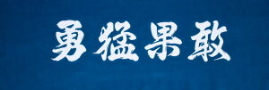 剣道 面手拭 手ぬぐい 勇猛果敢 鉄紺色