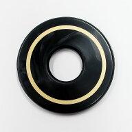 シンプルでかっこいい 金線入黒プラスチック鍔 剣道竹刀 つば ネコポスOK