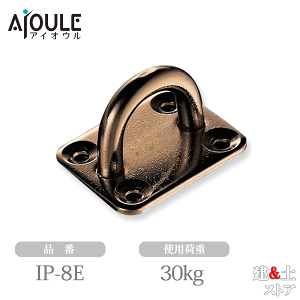 ふじわら ブロンズアイプレート(木ネジ付) SUS304 使用荷重30kg 品番IP-8E