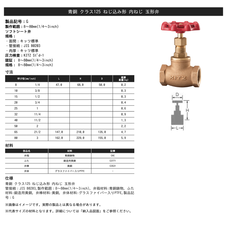 楽天市場】KITZ(キッツ)32A 11/4インチ グローブバルブ G 青銅 楽天市場】KITZ(キッツ)32A 11/4インチ グローブバルブ G 青銅