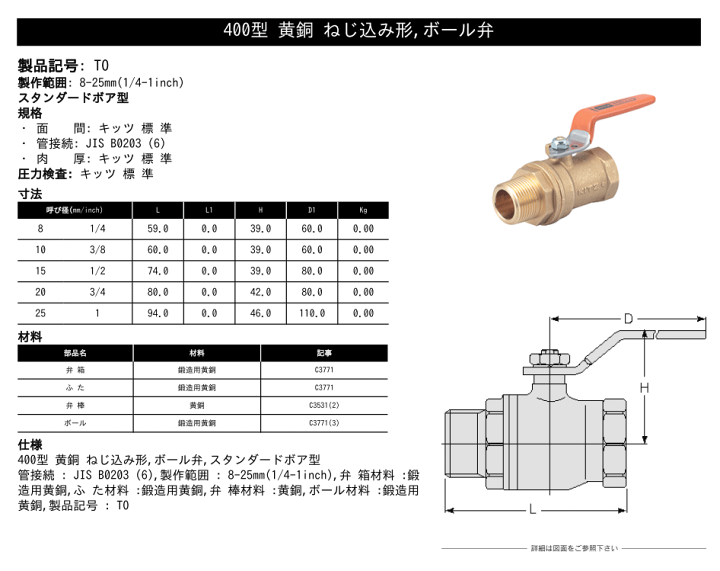 KITZ ボールバルブ　T 15A 小箱12個入り 楽天市場】KITZ（キッツ）15A 1/2インチ ボールバルブ(Tボール