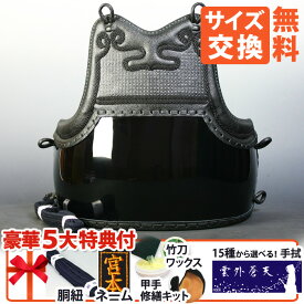 [剣道屋] 少年向け 胴単品 [ネーム付き][胴紐付き] 剣道 防具 胴 黒色 小学生 子供 幼年 　　★選べる！面手拭プレゼント　　★小手補修キット付　　★竹刀ワックス付　　黒胴 ●めぶき [Dp] ●説明書