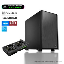 ゲーミングPC GeForce RTX3050 デスクトップパソコン CPU Intel Core i3 12100F 3.30GHz 最大4.30GHz 4コア 8スレッド メモリ16GB NVMe M.2 SSD500GB Win11 BTO ゲーミングパソコン KENDOVIVI