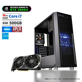 ゲーミングPC デスクトップパソコン 本体 デスクトップ i7 rtx rtx3060ti 12700Fメモリ16GB SSD500GB Intel CPU搭載 Windows11 BTO ゲーミングデスクトップpc btoパソコン ゲーミングパソコン ゲームpc ゲームパソコン ゲーミングデスクトップパソコン デスクトップpc