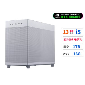 Q[~OPC GeForce RTX4060ti fXNgbvp\R CPU Intel Core i5 13400F 2.50GHz ő4.60GHz 10RA 16Xbh 16GB NVMe M.2 SSD1TB Win11 BTO Q[~Op\R ASUS AP201 KENDOVIVI