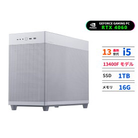 ゲーミングPC GeForce RTX4060 デスクトップパソコン CPU Intel Core i5 13400F 2.50GHz 最大4.60GHz 10コア 16スレッド メモリ16GB NVMe M.2 SSD1TB Win11 BTO ゲーミングパソコン ASUS AP201 KENDOVIVI