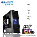 ゲーミングPC デスクトップパソコン CPU Intel Core i7 14700KF 3.40GHz 最大5.5GHz 20コア 28スレッド メモリ32GB NVMe M.2 SSD1TB Win11 BTO ゲーミングパソコン KENDOVIVI