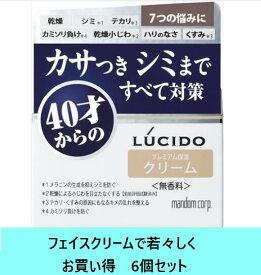 【送料込・まとめ買い×6個セット】マンダム　ルシード薬用トータルケアクリーム マンダム スキンケア フェイスクリーム シワ シミ カサつき カミソリ負け メラニン抑制40代 50代 ギフトメンズ化粧品