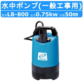 ツルミ 水中 ハイスピン ポンプ LB-800 50Hz/60Hz 50mm 0.75kw 非自動形 単相100V 一般 工事 排水用 小型 水中ポンプ 汚水 排水 工事排水 土木 建築工事 雨水 溜り水 土砂水 揚水 工事用 湧水 地下室 揚水 排水用 工事排水 一般土木 小型水中ポンプ 排水ポンプ ツルミポンプ