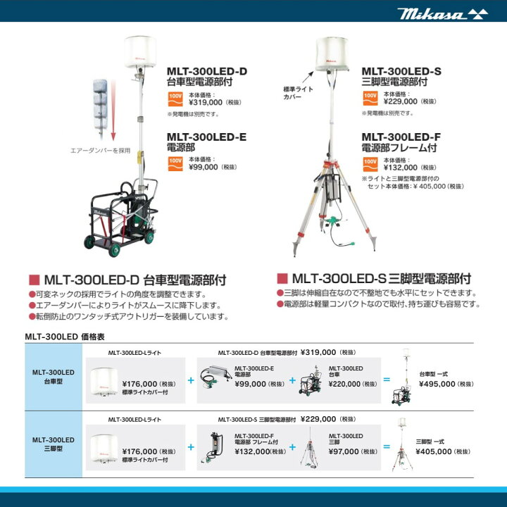 楽天市場】三笠産業 電源部 MLT-300LED-E ライト別売り 100V エポック 