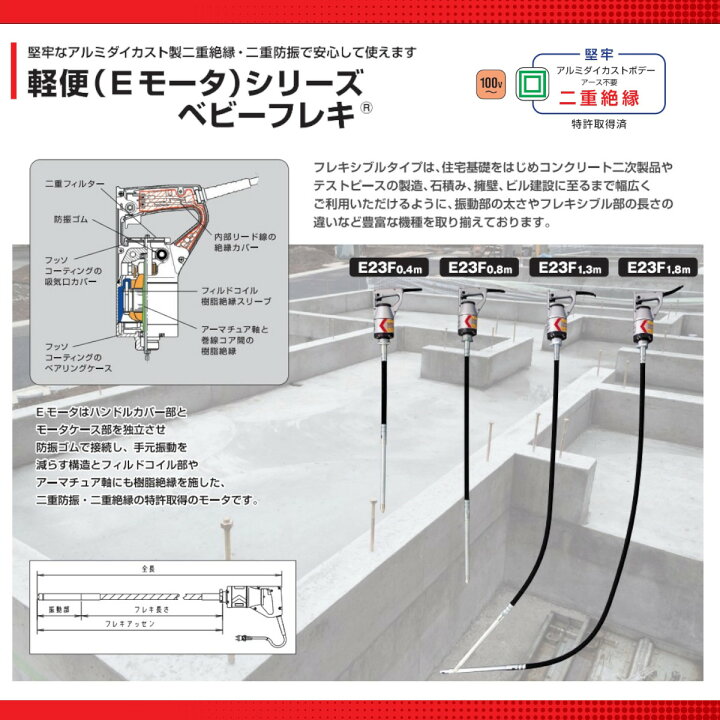 楽天市場】エクセン 軽便フレキ E28FPA 1.5m E28FPA-1.5 ベビーフレキ 