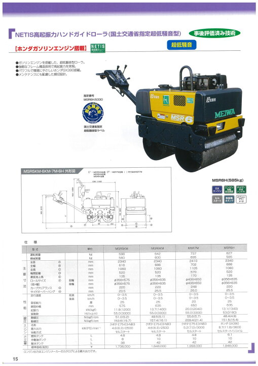 楽天市場】明和製作所 ハンドローラー MSR5KM 低騒音 静音 NETIS登録 