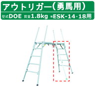 ナカオ アウトリガー DOE ESK-14 ESK-18専用 1本 本体別売り 脚立 足場台 楽駝 勇馬 作業台 仮設 階段 ス…