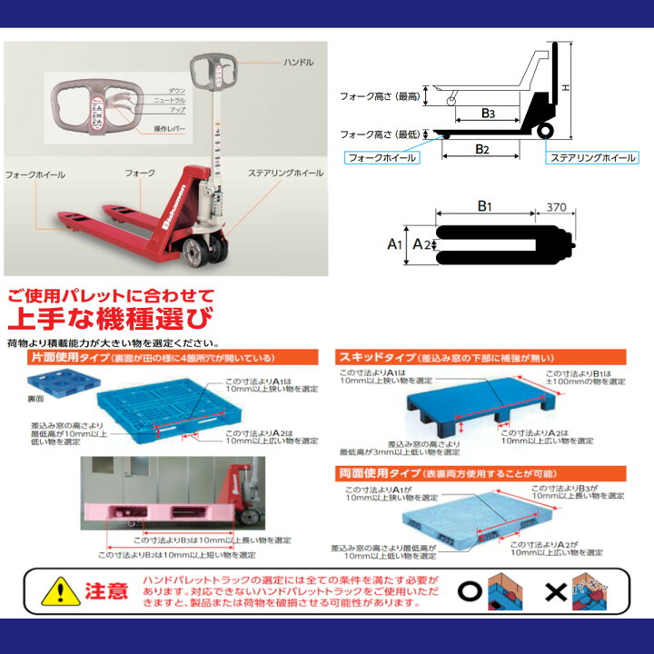 楽天市場】スギヤス ハンドパレットトラック BM08M ビシャモン ハンド 
