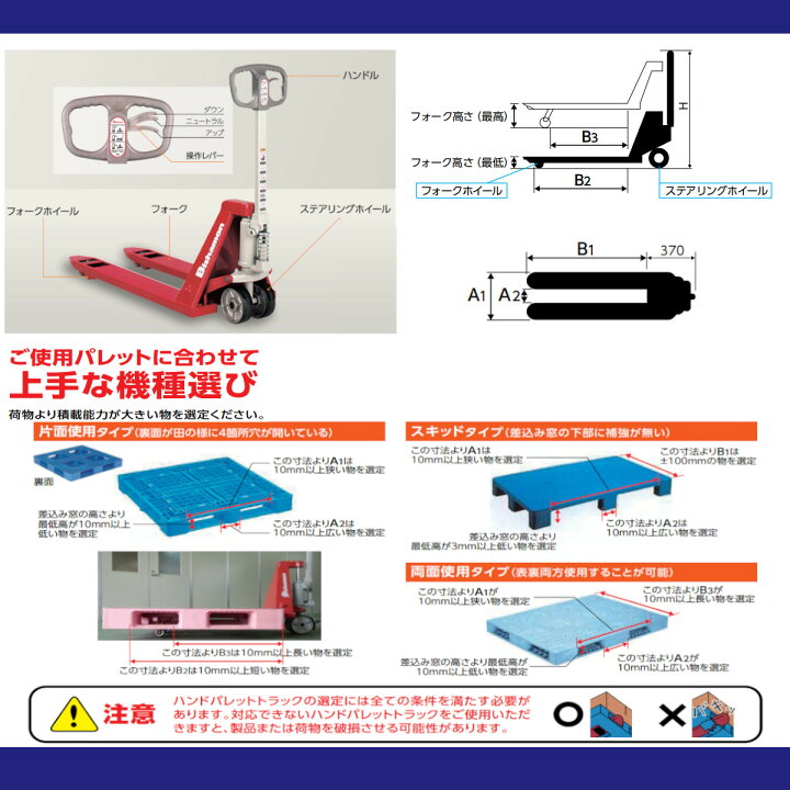 楽天市場】スギヤス ハンドパレットトラック BM15M ビシャモン ハンド 
