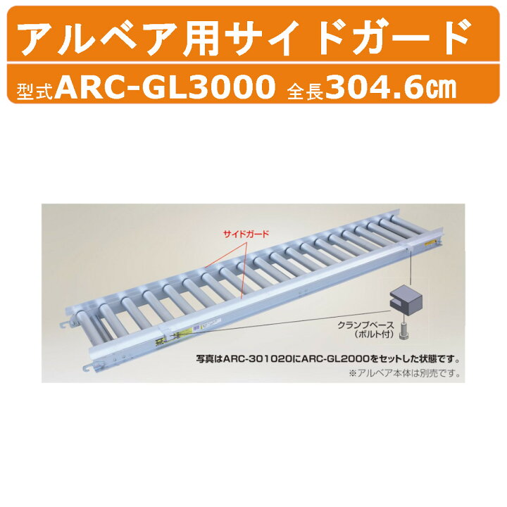 楽天市場】ハラックス ローラーコンベアサイドガード ARC-GL3000 