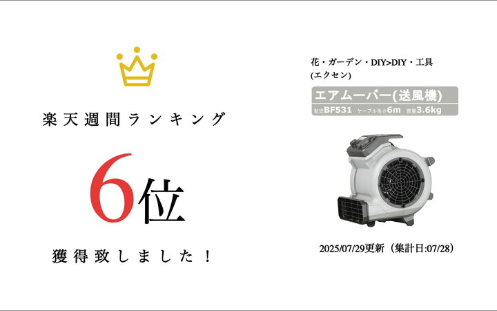 楽天市場】エクセン エアームーバー BF531 強力 送風機 業務用 小型 