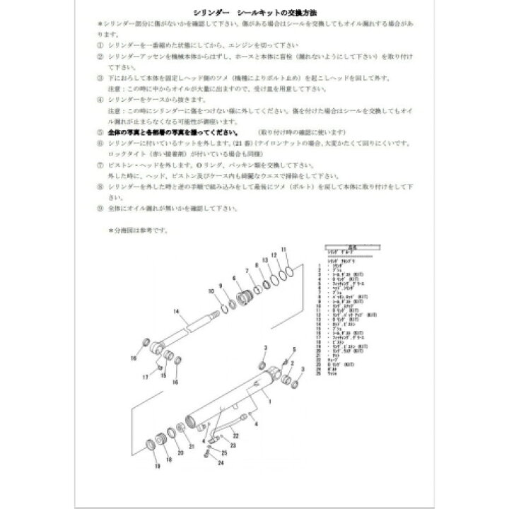 楽天市場】ヤンマー YB121 アームシリンダー用シールキット* : 建機デポ