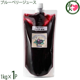 「森のサファイア」ブルーベリージュース 濃縮還元 1kg×1P 森の畑