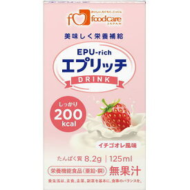 フードケア　エプリッチドリンク　イチゴオレ味　125ml×24　【栄養】3980円(税込)以上で送料無料