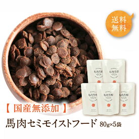 ドッグフード 無添加 国産 馬肉 芳醇づくり犬 80g×5袋 セミモイスト シニア 半生 レトルト 個包装 犬 おやつ ペットフード 緊急食 非常食 防災 保存食 高タンパク 低脂質 老犬 小型犬 中型犬 大型犬 チワワ トイプードル 水分補給 水分摂取 健康いぬ生活
