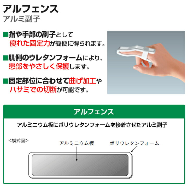 楽天市場 アルケア アルフェンス 1号 2号 3号 4号 6枚入 腕 上肢 固定 シーネ 添え木 ギプス スプリント材 アルミスプリント 健康ｆａｎ 楽天市場店