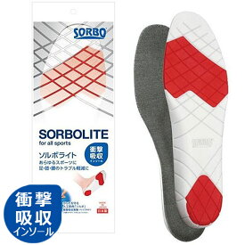 SORBO（ソルボ） ソルボライト　2S S M L サイズ 衝撃吸収 インソール 圧力分散 緩和 両足 かかと つま先 負担軽減 中敷き 日本製【メール便送料無料】