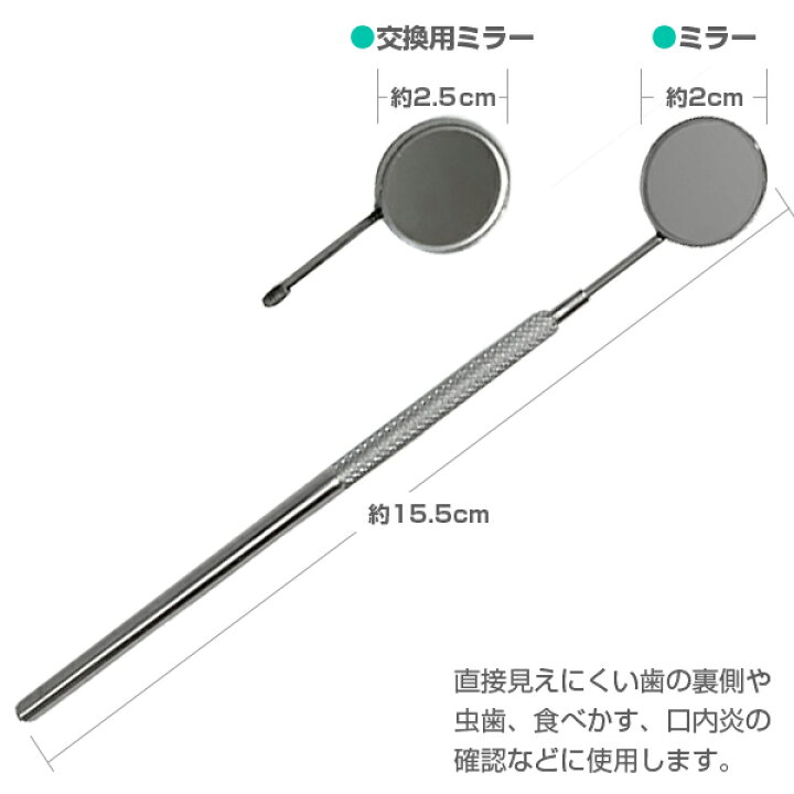楽天市場】デンタルケア セット（ケース付き） 歯鏡 デンタルミラー  